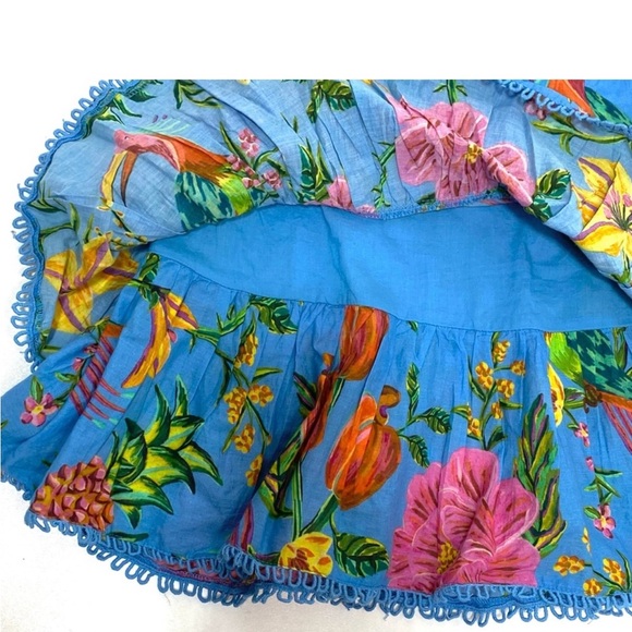 Farm Rio Blue Toucans Garden Skirt - Picture 3 of 7